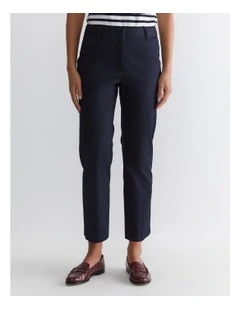 Evie Straight Capri Pant in Classic Navy
