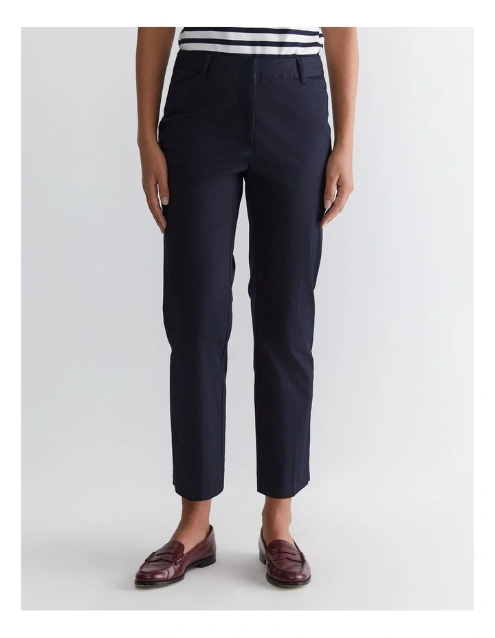 Evie Straight Capri Pant in Classic Navy image 1