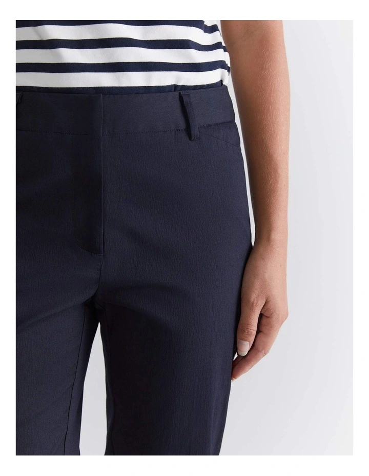 Evie Straight Capri Pant in Classic Navy image 3