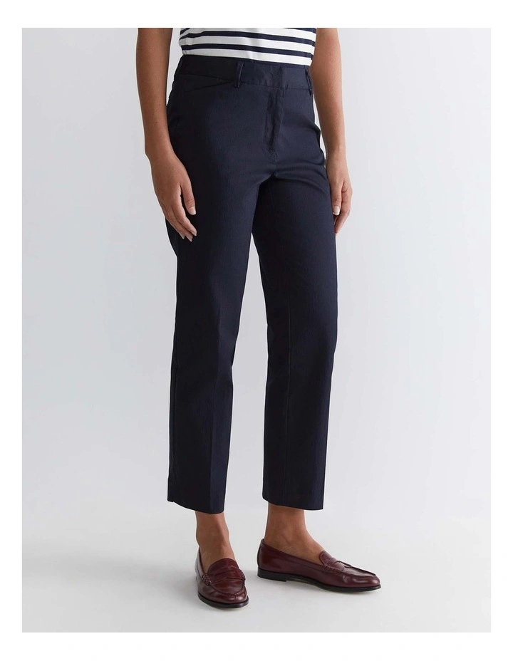 Evie Straight Capri Pant in Classic Navy image 4