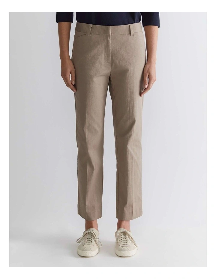 Evie Straight Capri Pant in Cappuccino image 1