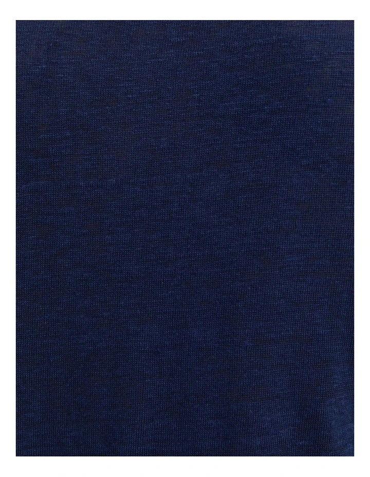 Cecile Linen Top in Navy image 6