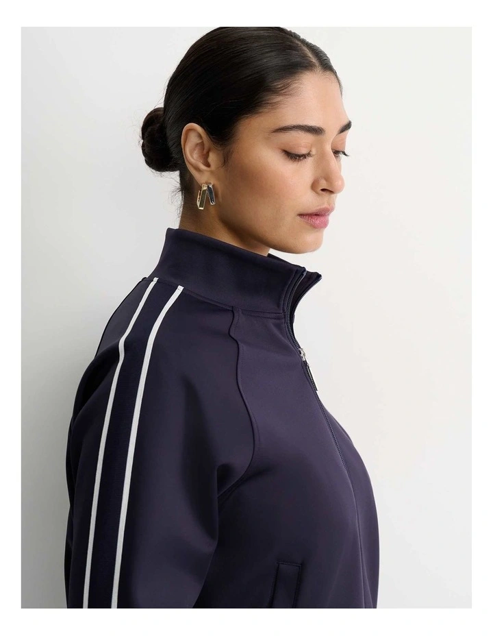 Lina Track Jacket in Navy image 3