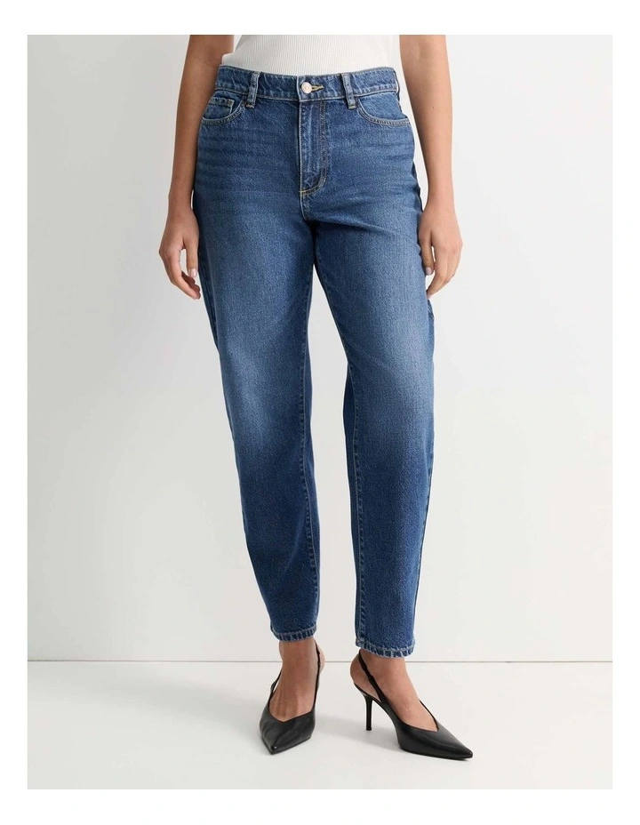 Pippa Barrel Jeans in Blue Wash image 1