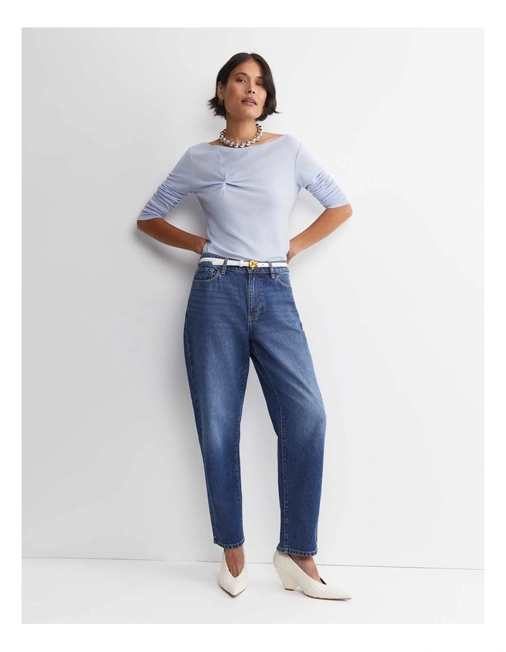 Gigi Wool Twist Top in Ice Blue image 3