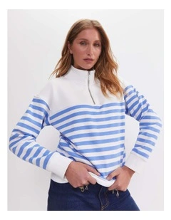 SC Stripe Quarter Zip Sweat