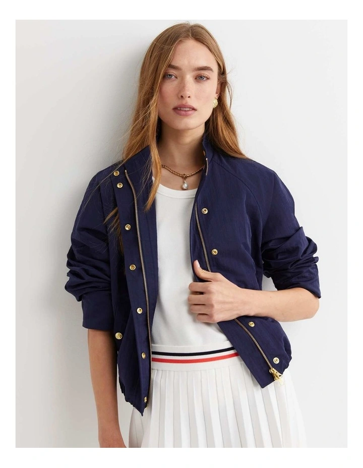 Tia Windcheater Jacket in Navy image 4