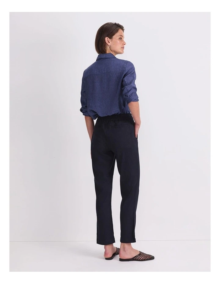 Rosa Linen Pant in Classic Navy image 2