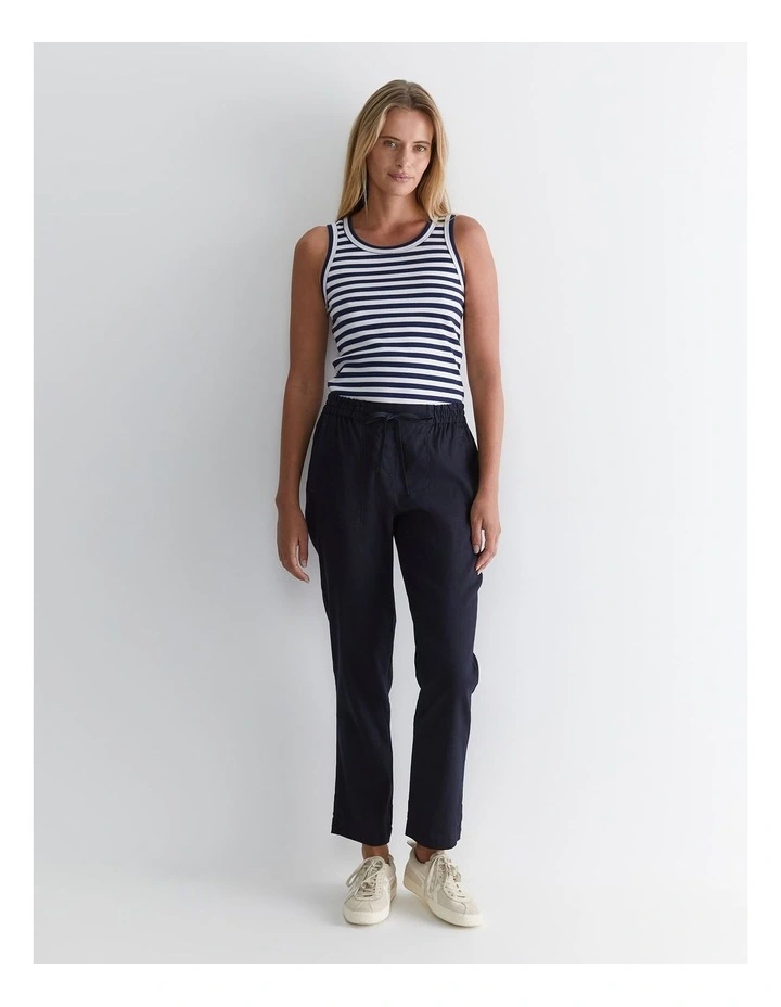 Rosa Linen Pant in Classic Navy image 2