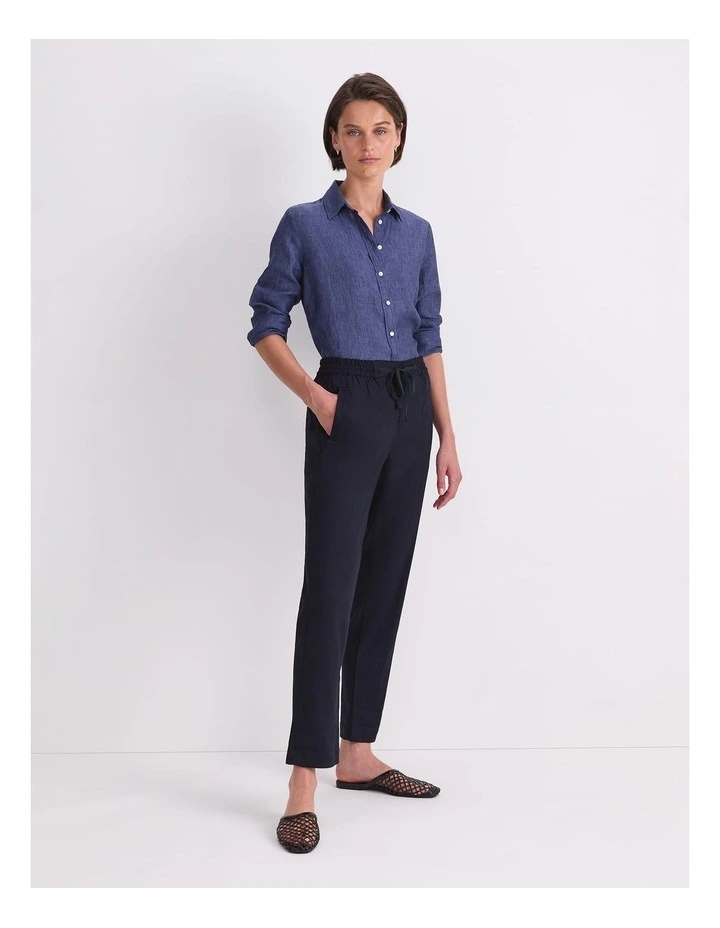 Rosa Linen Pant in Classic Navy image 3