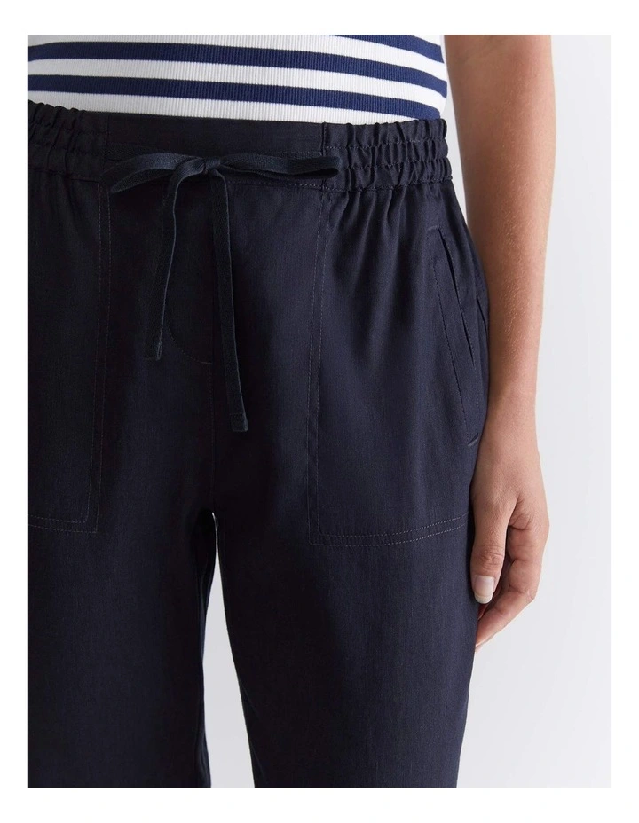 Rosa Linen Pant in Classic Navy image 4