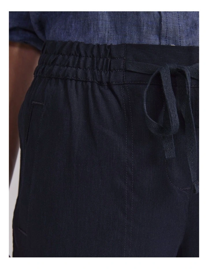 Rosa Linen Pant in Classic Navy image 6