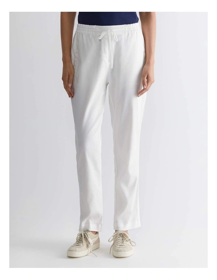 Rosa Linen Pant in White image 1