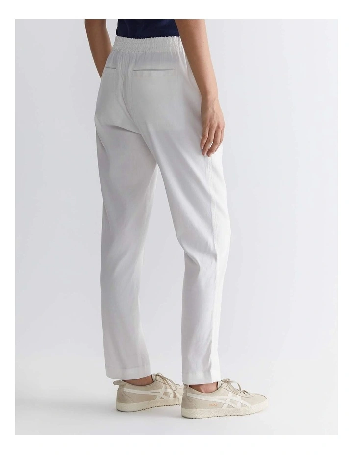 Rosa Linen Pant in White image 2
