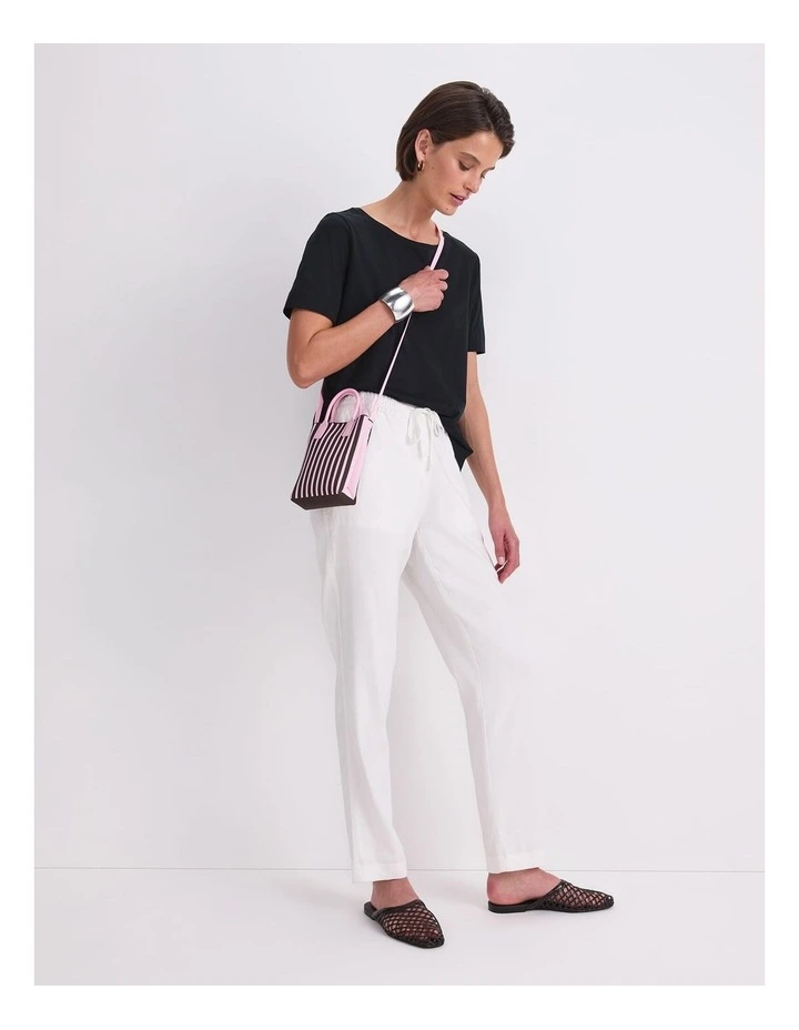 Rosa Linen Pant in White image 5