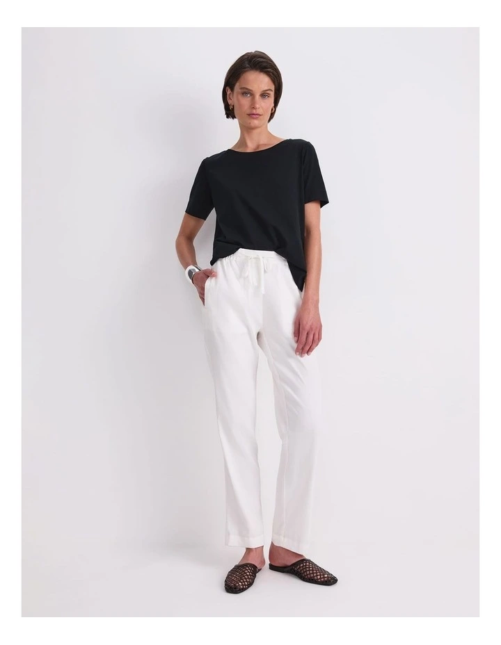 Rosa Linen Pant in White image 6
