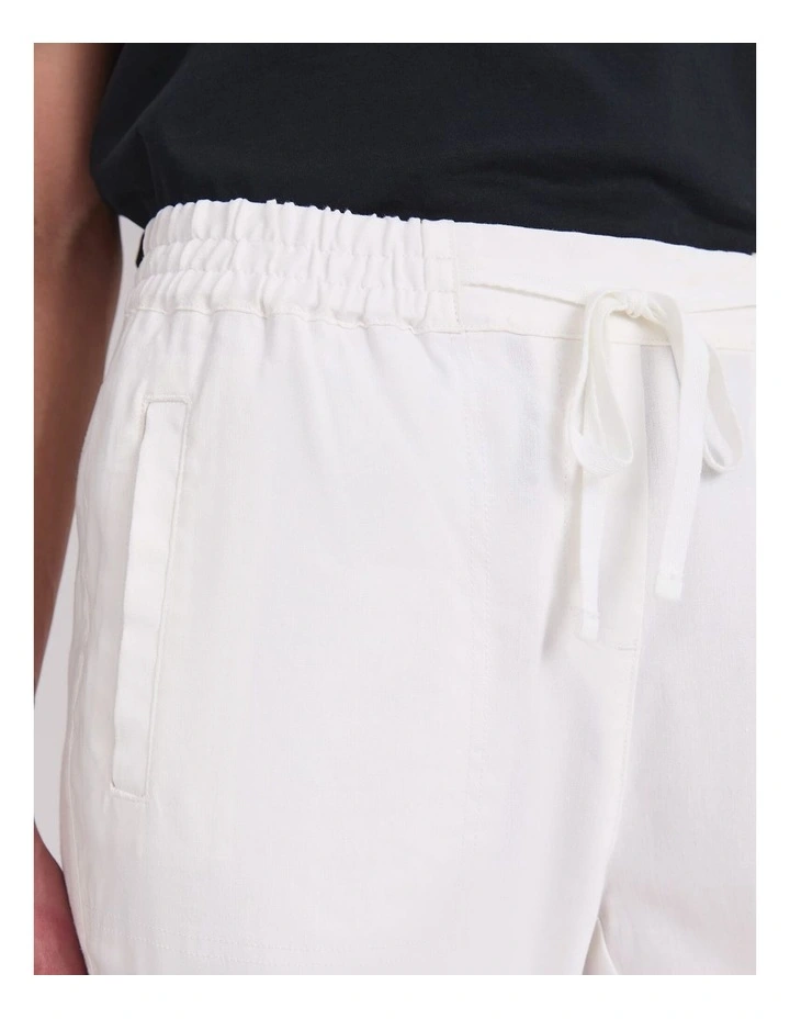 Rosa Linen Pant in White image 7