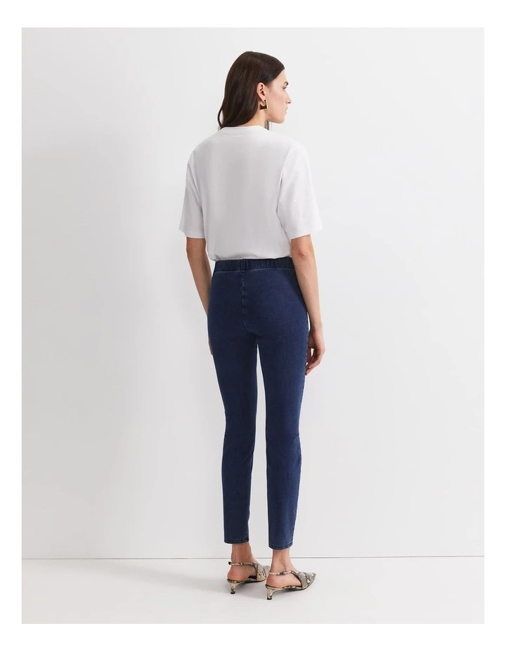Felicity Denim Pull On Pant in Washed Indigo image 2