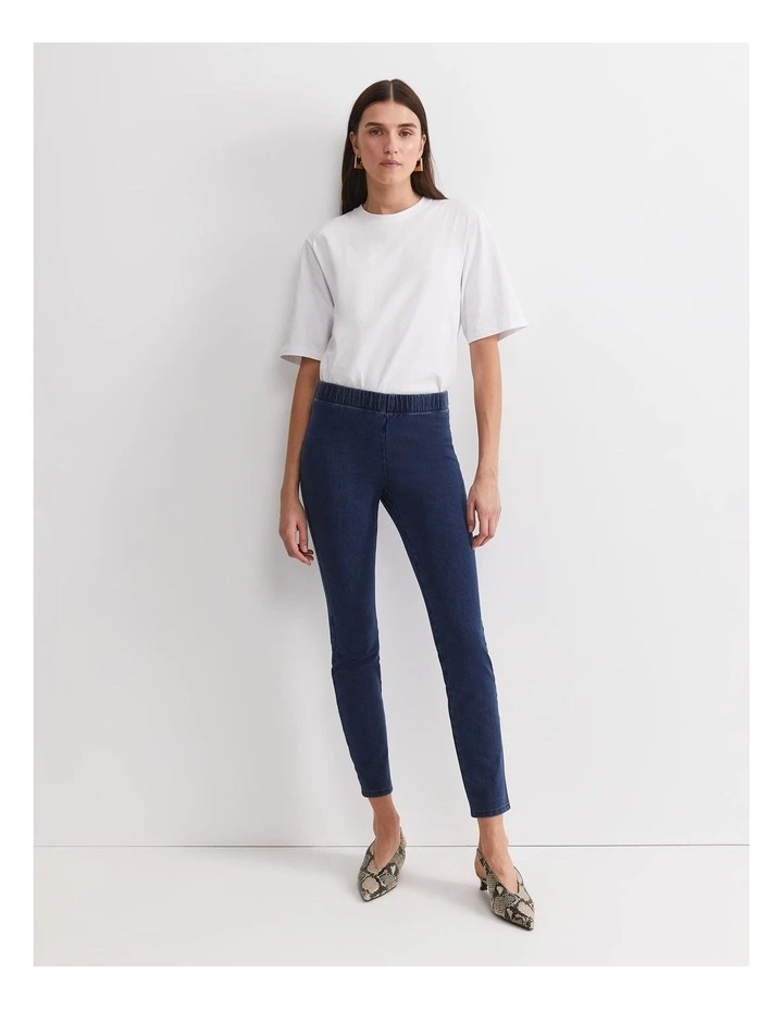 Felicity Denim Pull On Pant in Washed Indigo image 3