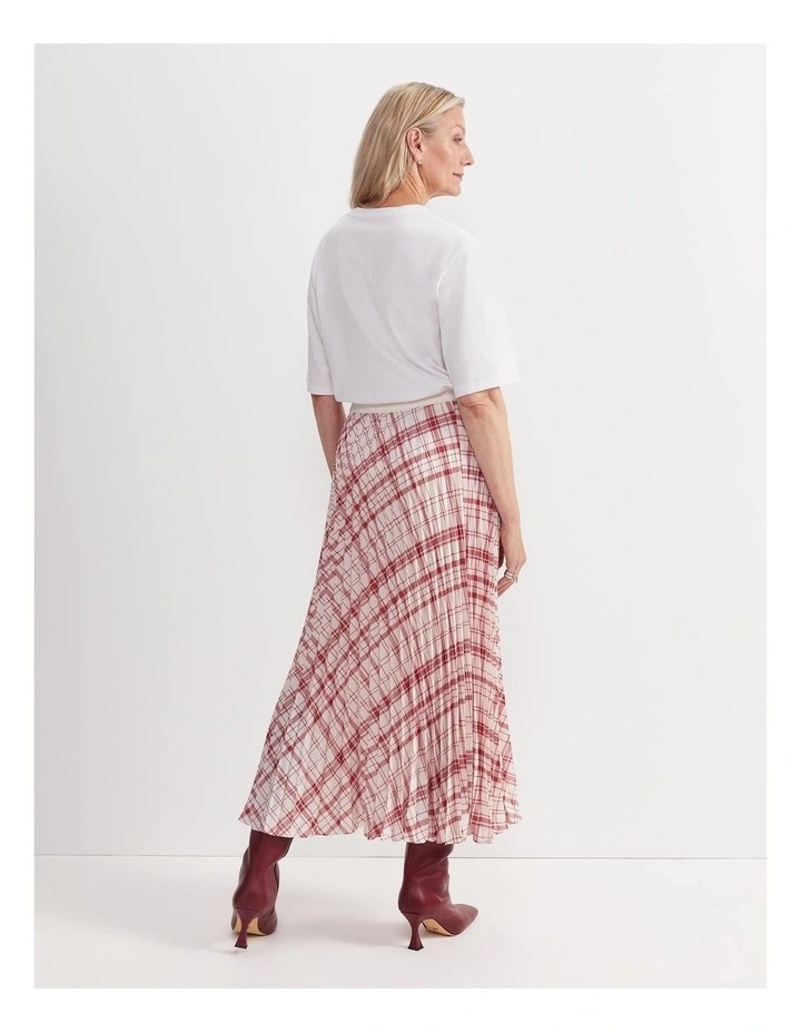 Ruby Check Pleat Maxi Skirt image 2