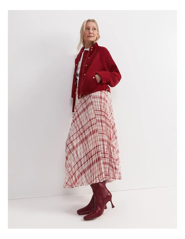 Ruby Check Pleat Maxi Skirt image 3