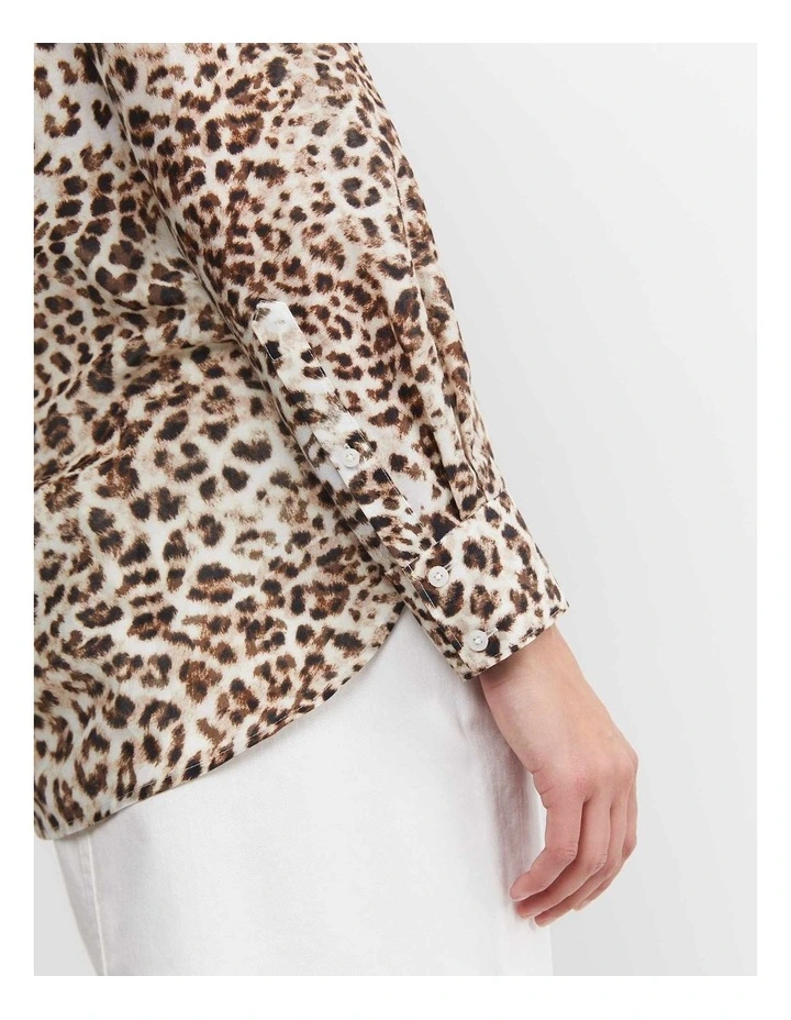 Leo Cotton Silk Shirt in Multi image 3