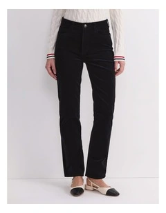 Cleo Straight Cord Jean in Black
