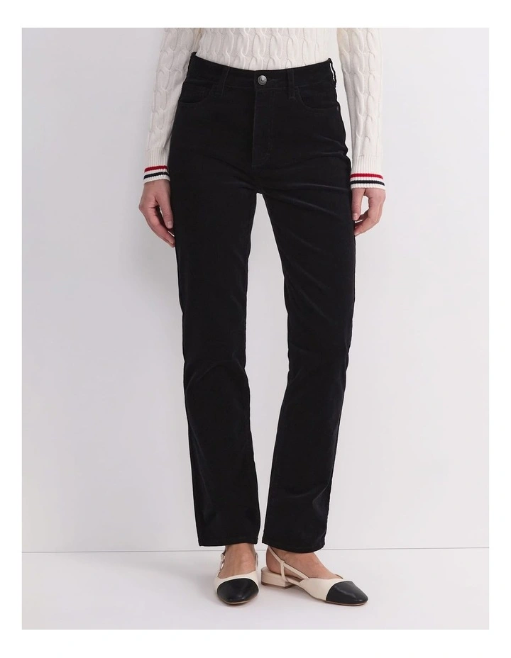 Cleo Straight Cord Jean in Black image 1