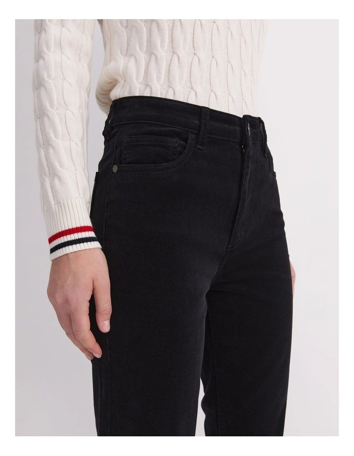 Cleo Straight Cord Jean in Black image 6