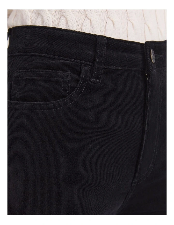 Cleo Straight Cord Jean in Black image 7