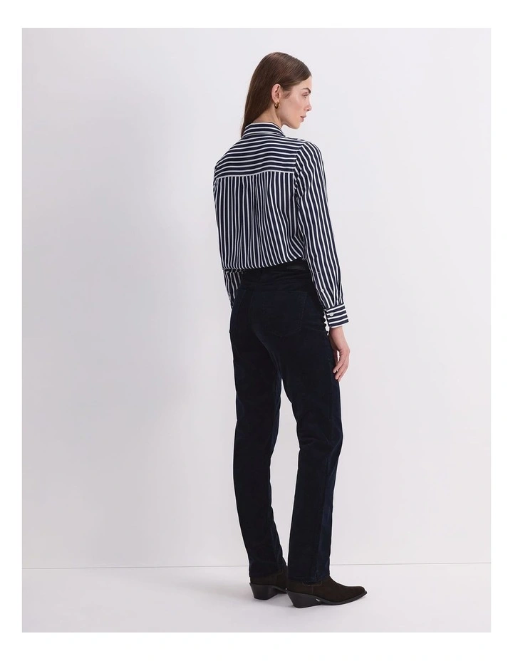 Cleo Straight Cord Jean in Navy image 2