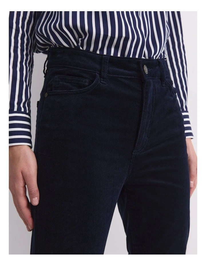 Cleo Straight Cord Jean in Navy image 7