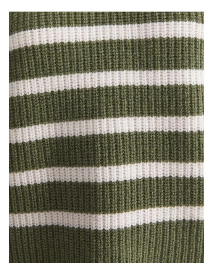 Sunshine Stripe Turtleneck Sweater in Green image 6