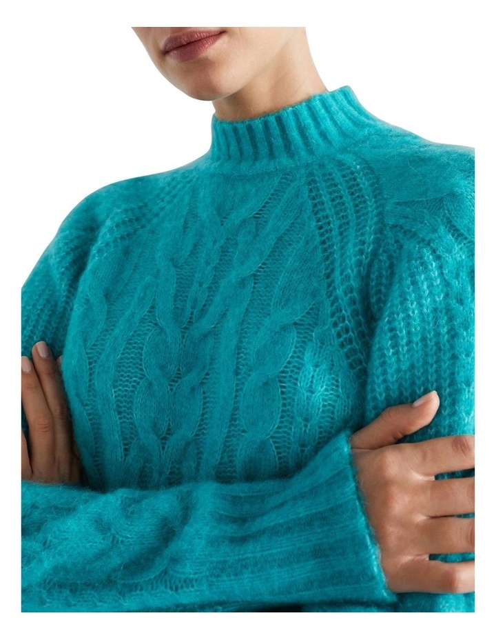 Plait Cable Knit in Blue image 1