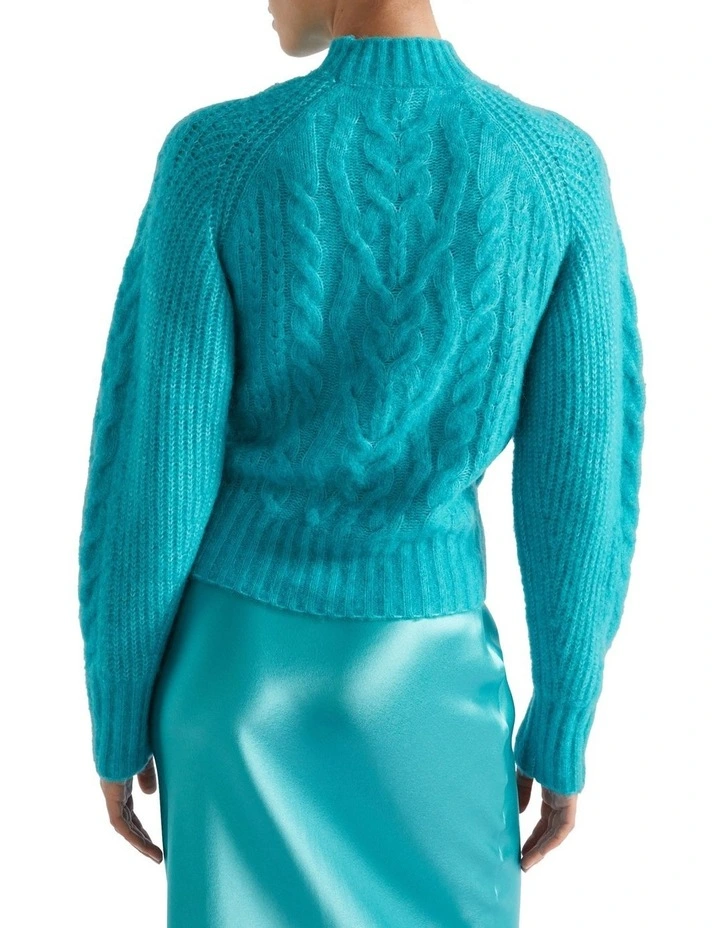 Plait Cable Knit in Blue image 3