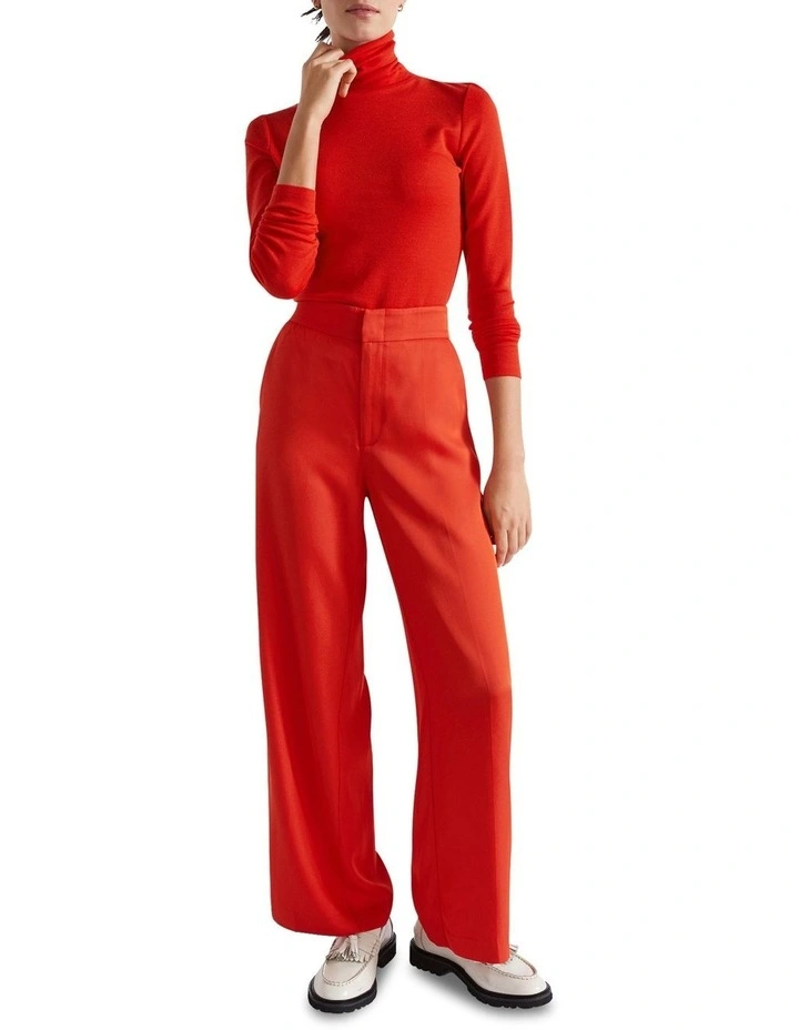 Babywool Roll Neck Top In Chilli image 1