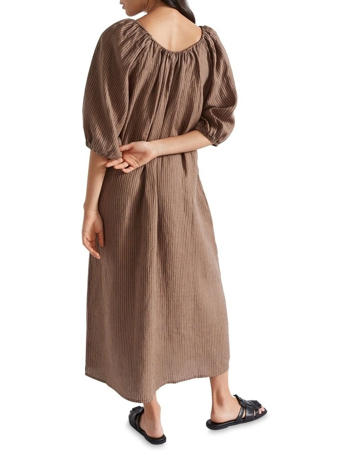 knee length dresses for ladies The Popover Dress in Linen main image 0