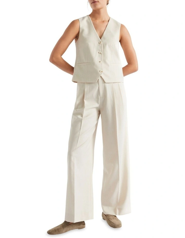 Crossdye Waistcoat in Vanilla Cream image 1