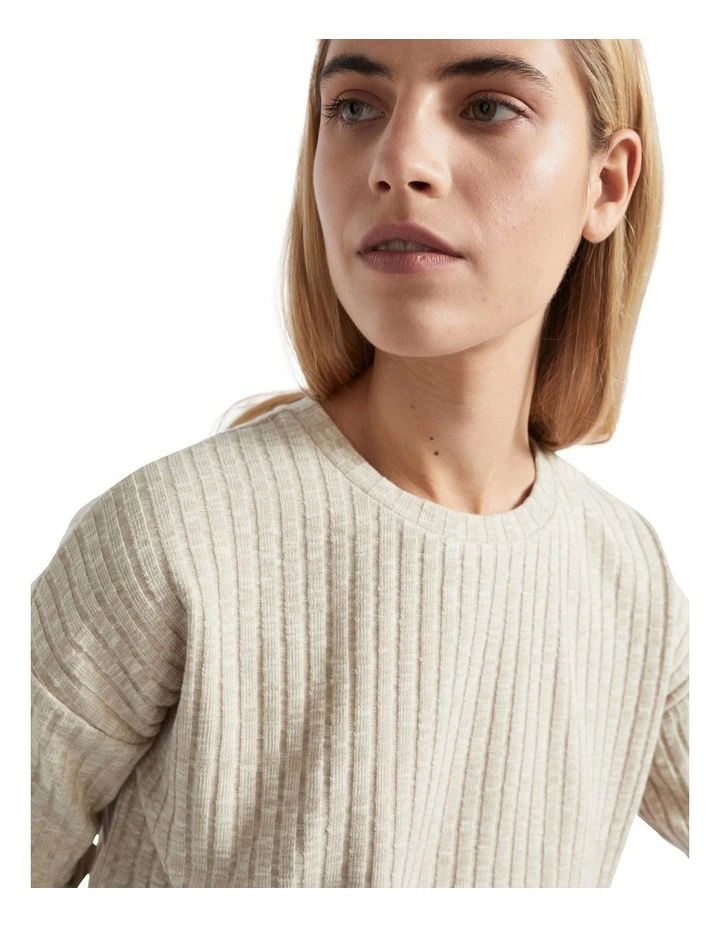 Sand twist front, crop top  Ribbed m main image 1