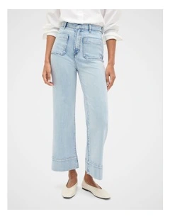 Core Wide Leg Pocket Jean in Pacific Wash