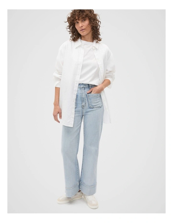 Core Wide Leg Pocket Jean in Pacific Wash image 3