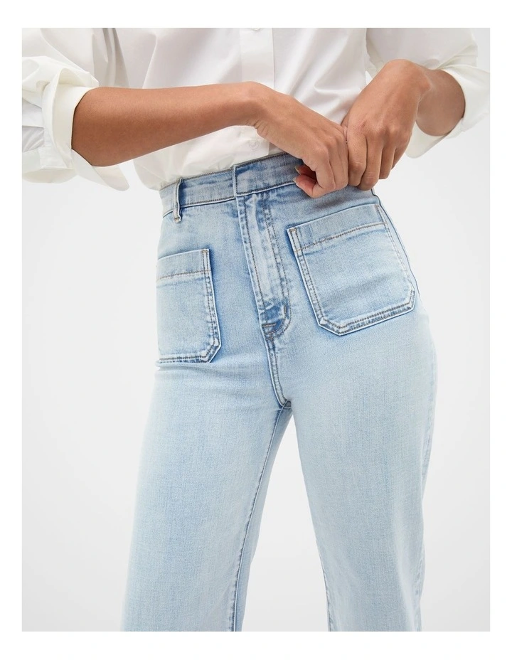 Core Wide Leg Pocket Jean in Pacific Wash image 3