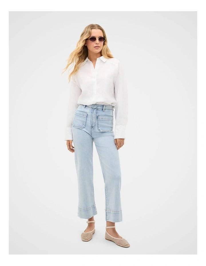 Core Wide Leg Pocket Jean in Pacific Wash image 3