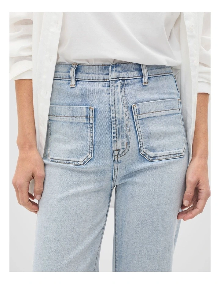 Core Wide Leg Pocket Jean in Pacific Wash image 4