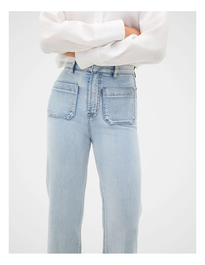 Core Wide Leg Pocket Jean in Pacific Wash image 4