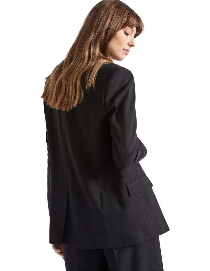 Relaxed Boyfriend Blazer in Black image 4