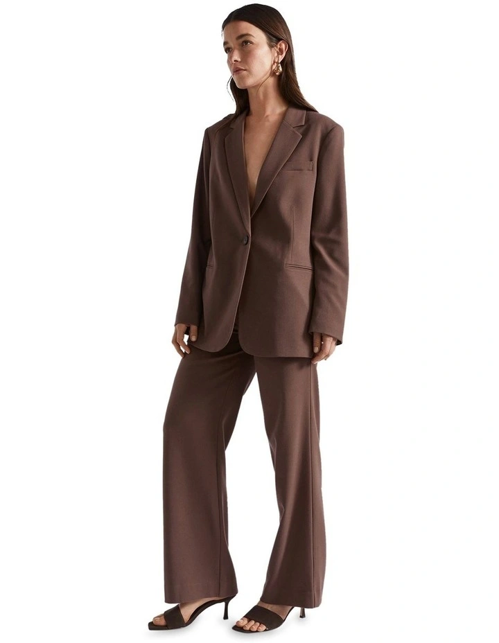 Relaxed Boyfriend Blazer in Deep Raisin image 4