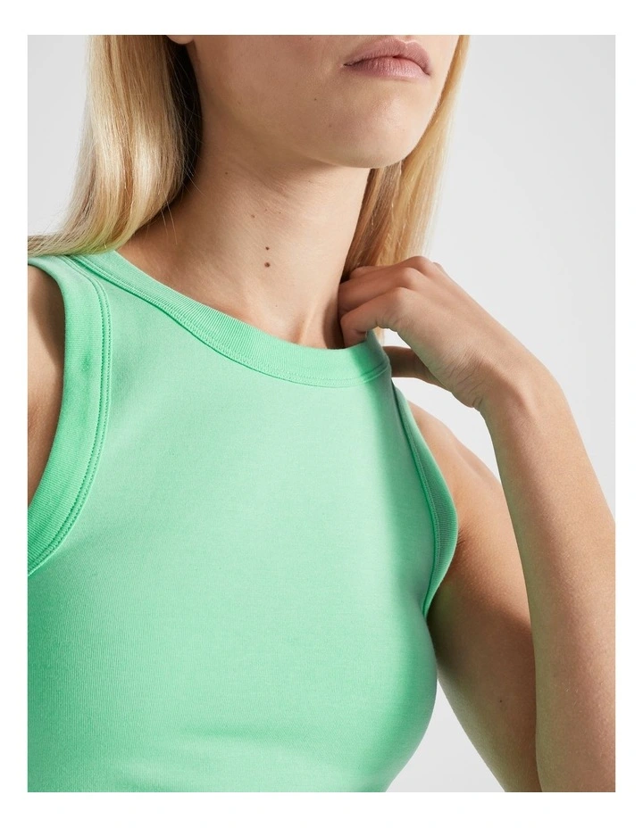 Core Fitted Tank in Key Lime image 3