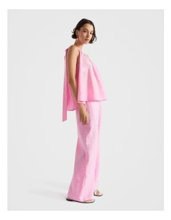 Voile Tie Shoulder Top in Pink