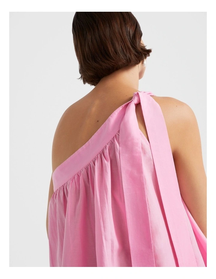 Voile Tie Shoulder Top in Pink image 4